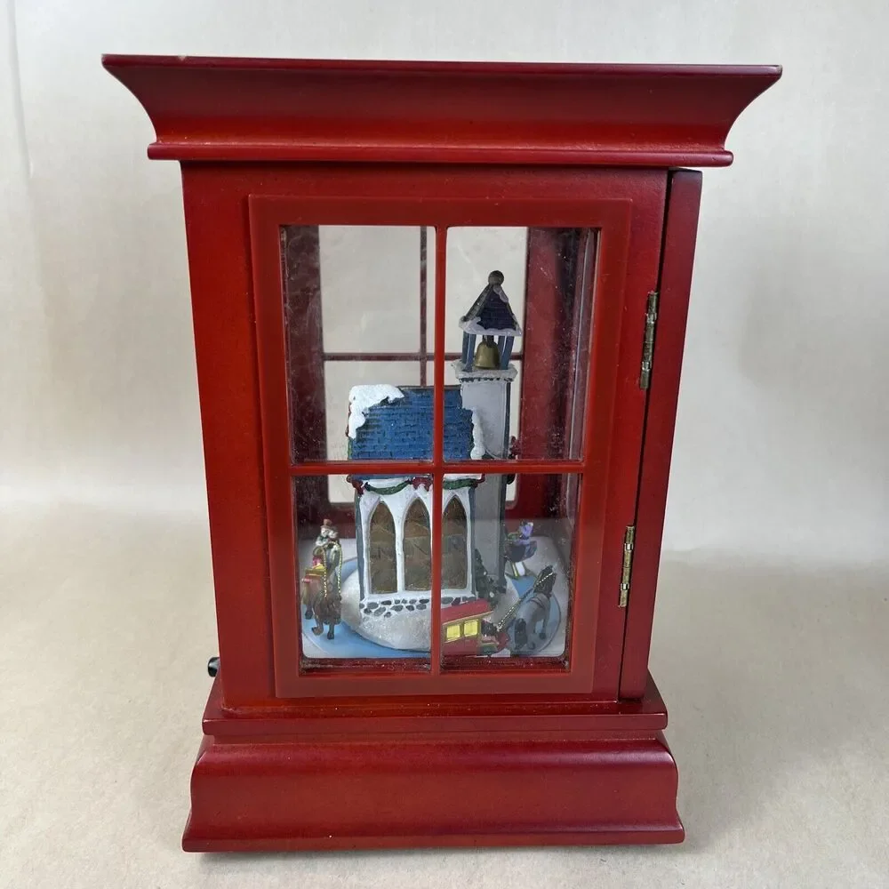 2009 Mr. Christmas Musical Animated Lighted Church Curio Cabinet 30 Songs w/cord